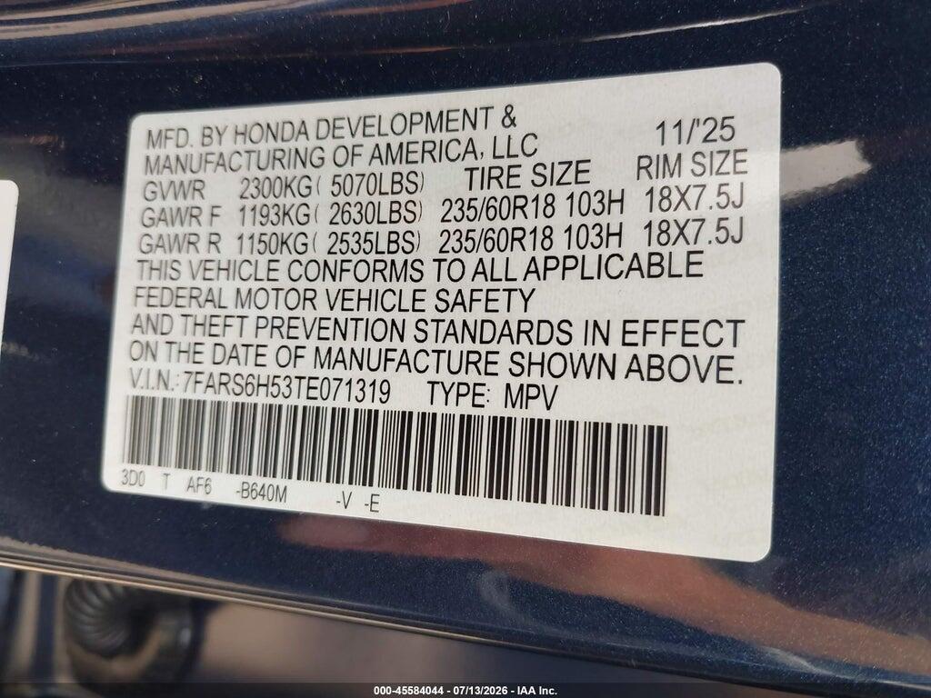 7FARS6H53TE071319 2026 HONDA CR-V HYBRID photo no. 9