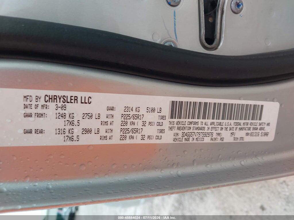 3D4GG57V79T592976 2009 DODGE JOURNEY photo no. 9