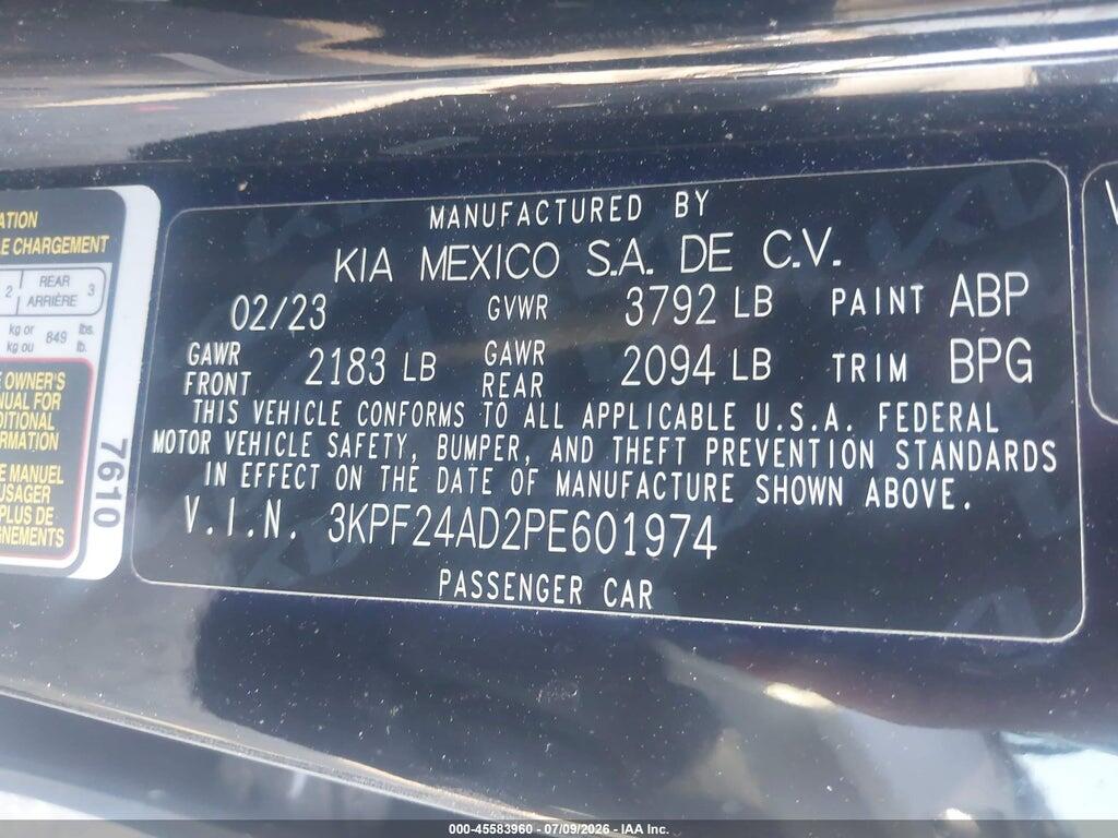 3KPF24AD2PE601974 2023 KIA FORTE photo no. 9