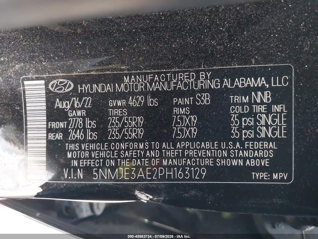 5NMJE3AE2PH163129 2023 HYUNDAI TUCSON photo no. 9