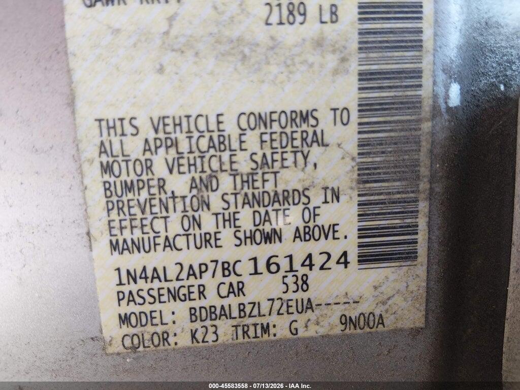 1N4AL2AP7BC161424 2011 NISSAN ALTIMA photo no. 9