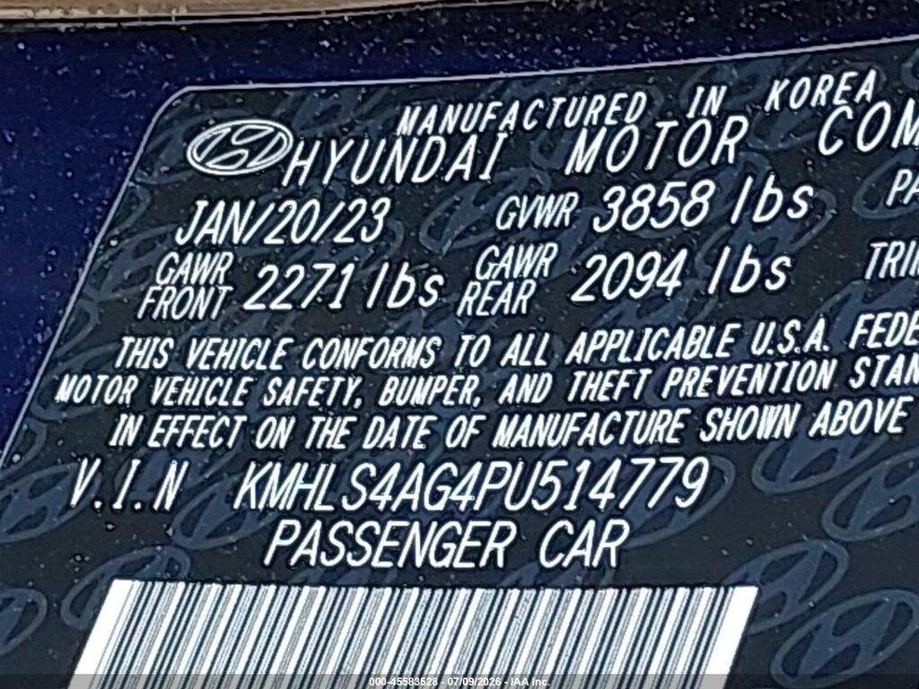 KMHLS4AG4PU514779 2023 HYUNDAI ELANTRA photo no. 9