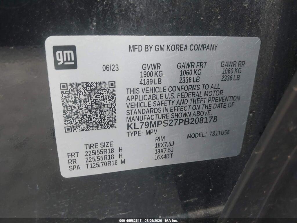 KL79MPS27PB208178 2023 CHEVROLET TRAILBLAZER photo no. 9