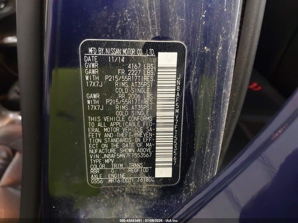 JN8AF5MV7FT553567 2015 NISSAN JUKE photo no. 9