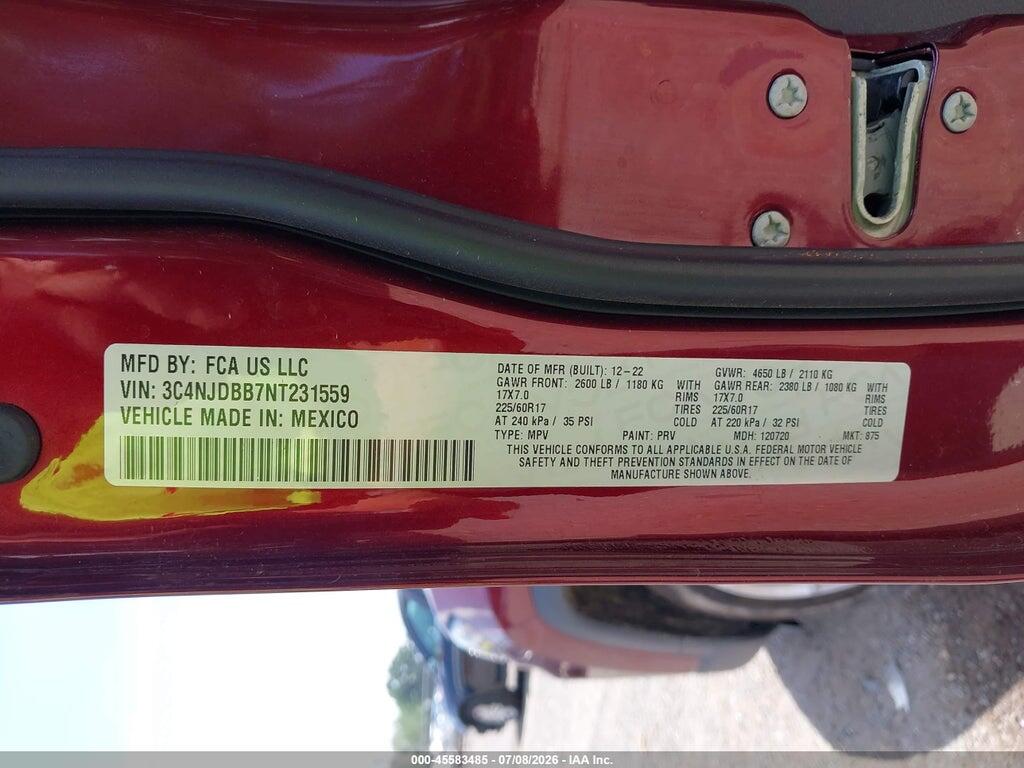 3C4NJDBB7NT231559 2022 JEEP COMPASS photo no. 9