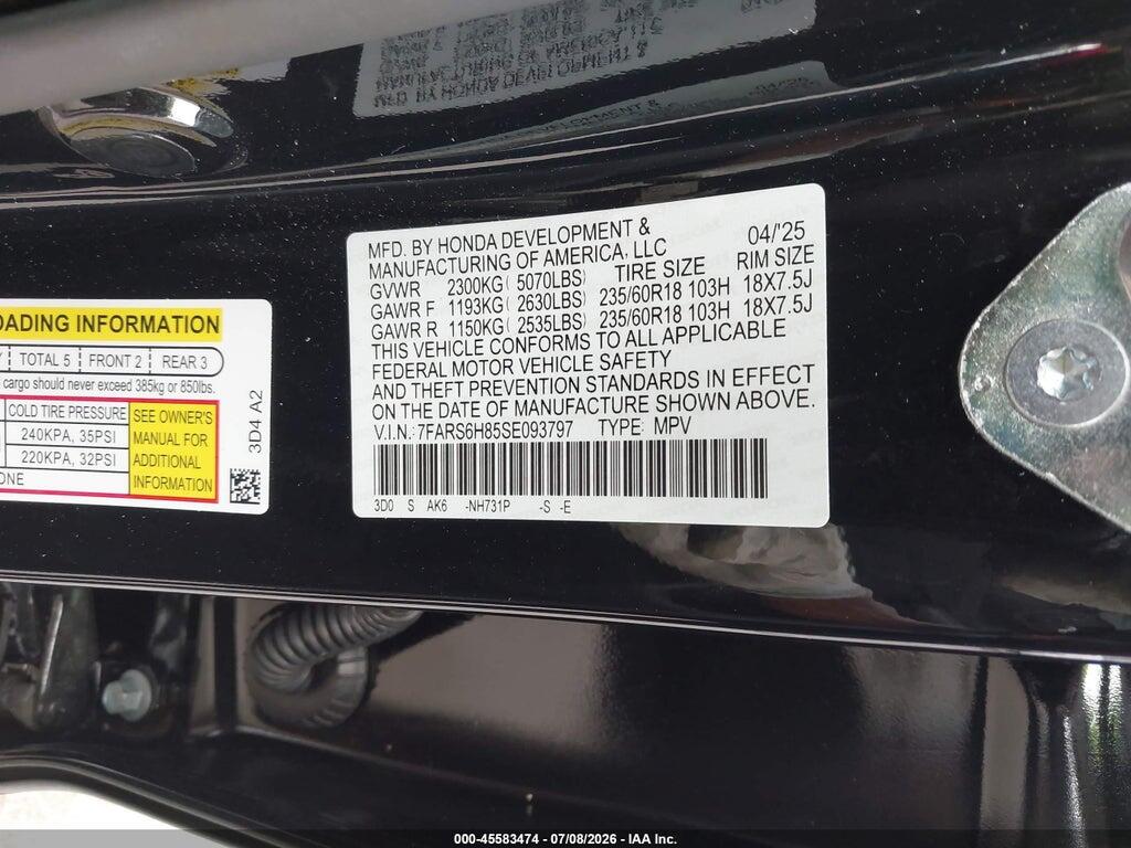 7FARS6H85SE093797 2025 HONDA CR-V HYBRID photo no. 9