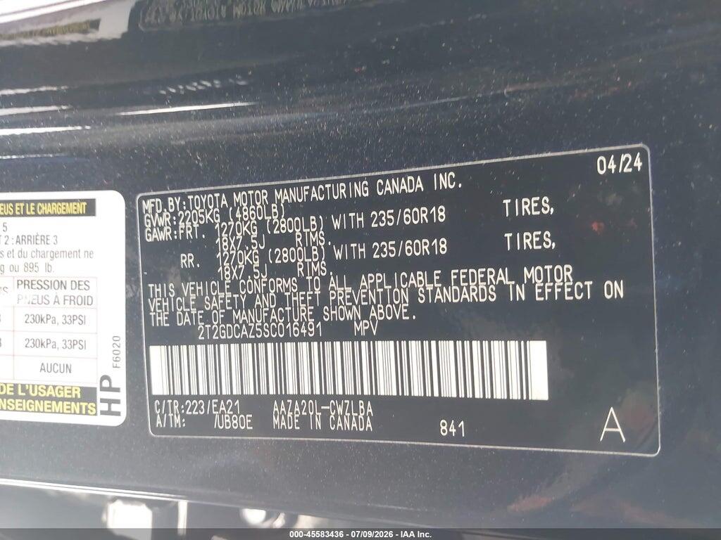 2T2GDCAZ5SC016491 2025 LEXUS NX 250 photo no. 9