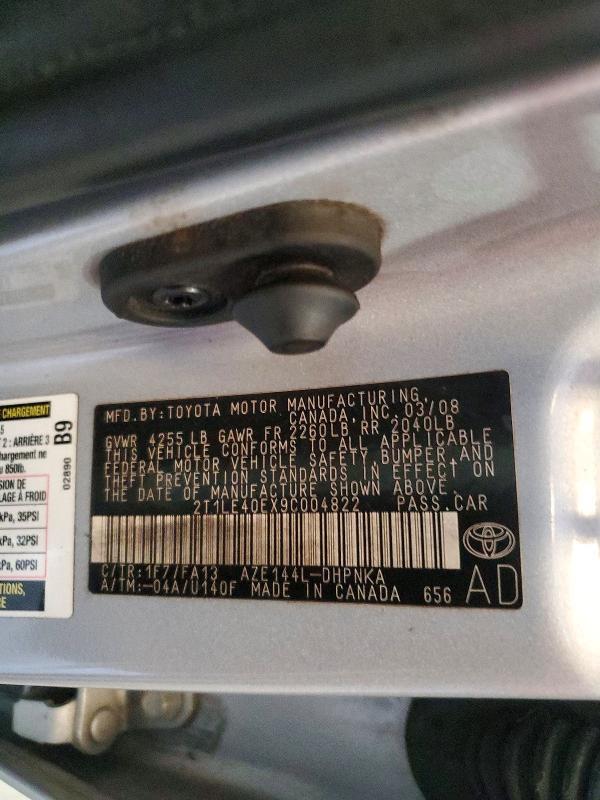 2009 TOYOTA COROLLA MATRIX S — Фото 12 из 12