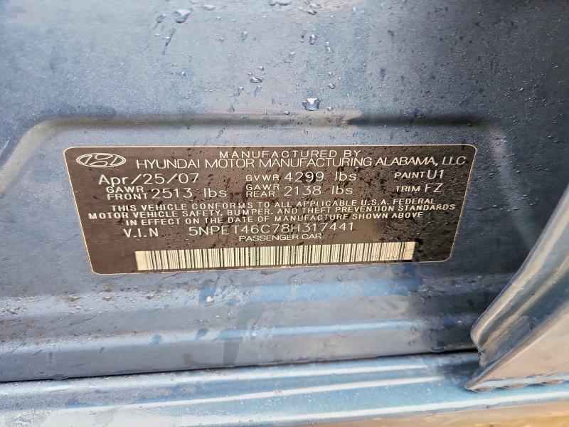 2008 HYUNDAI SONATA GLS — Фото 12 из 12