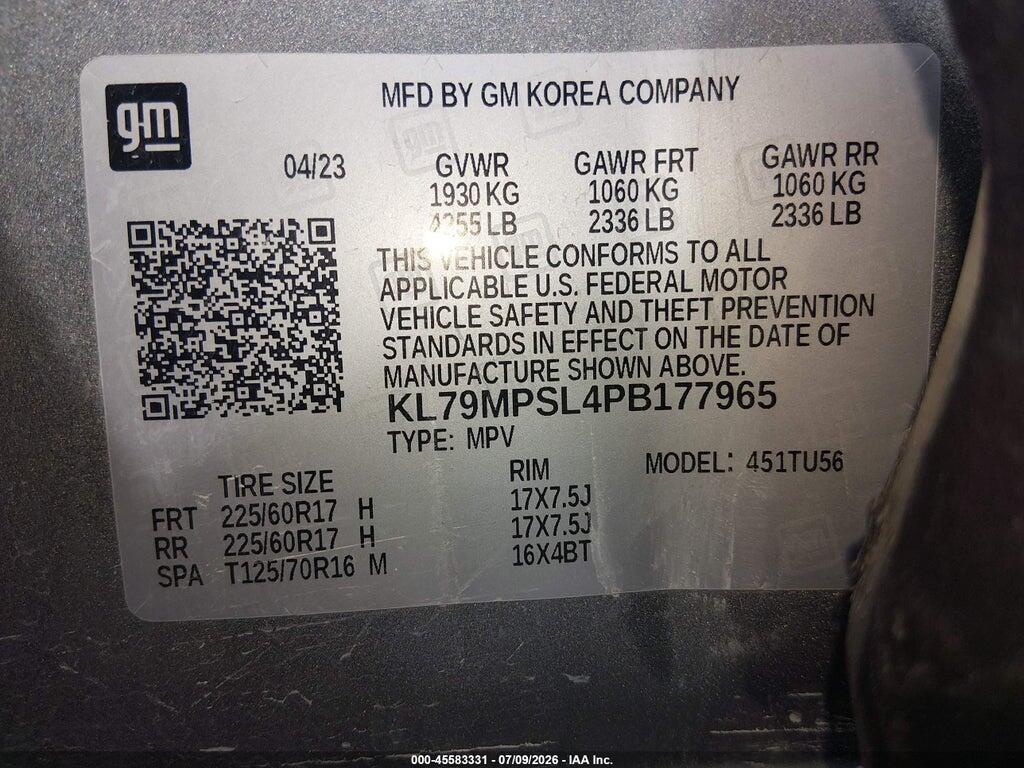 KL79MPSL4PB177965 2023 CHEVROLET TRAILBLAZER photo no. 9