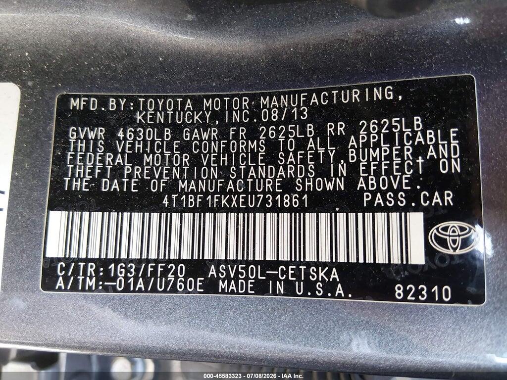 4T1BF1FKXEU731861 2014 TOYOTA CAMRY photo no. 9