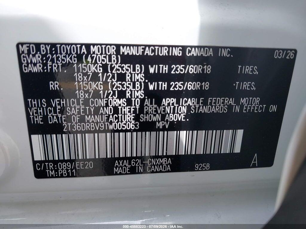 2T36DRBV9TW005063 2026 TOYOTA RAV4 photo no. 9