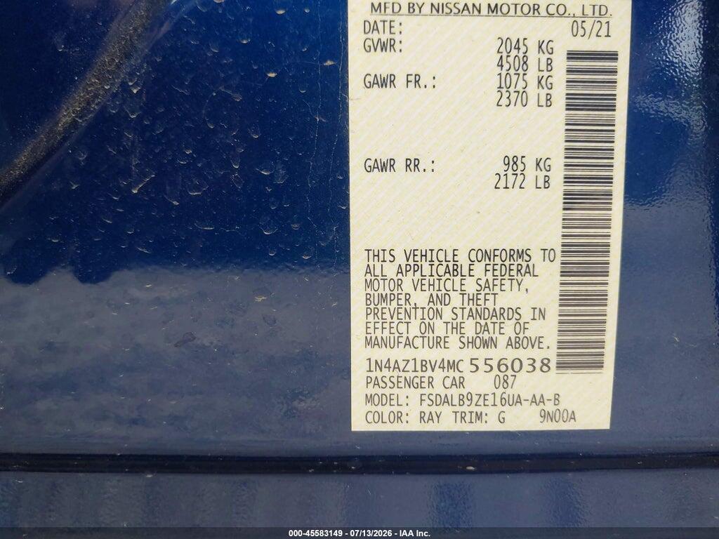 1N4AZ1BV4MC556038 2021 NISSAN LEAF photo no. 9