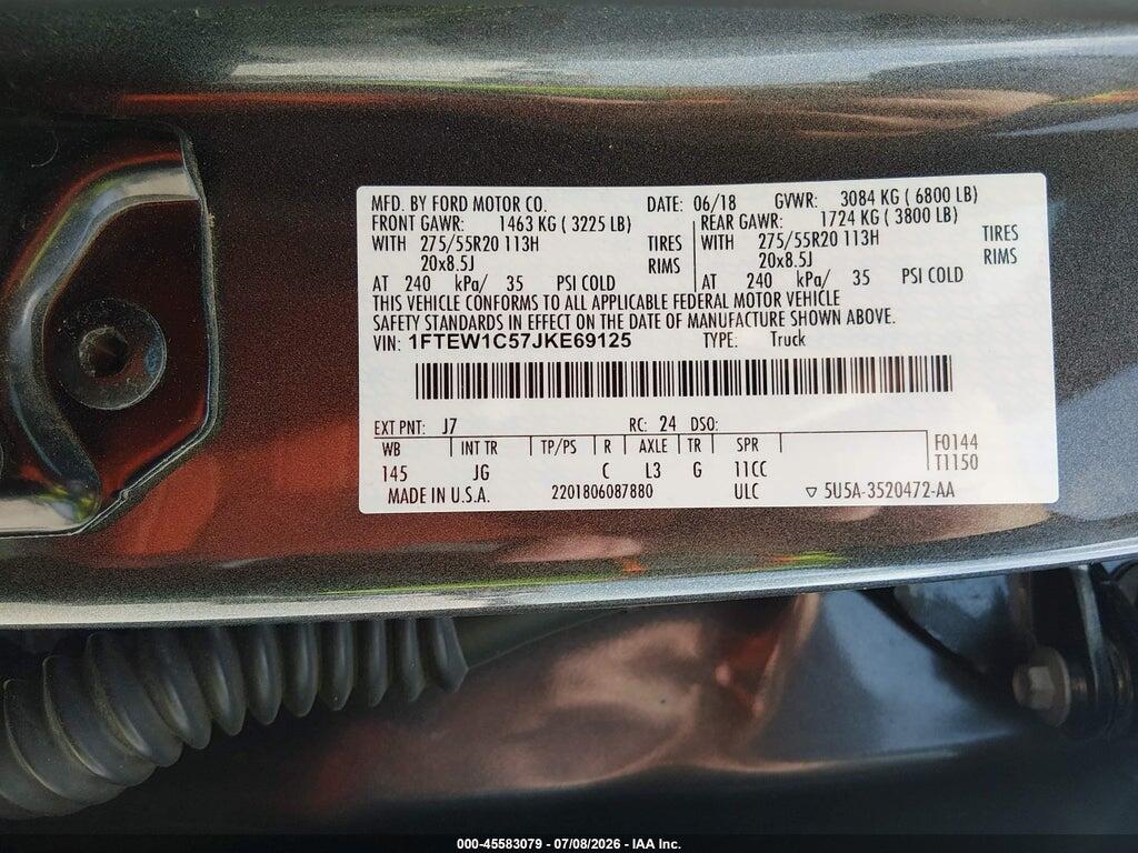 1FTEW1C57JKE69125 2018 FORD F-150 photo no. 9