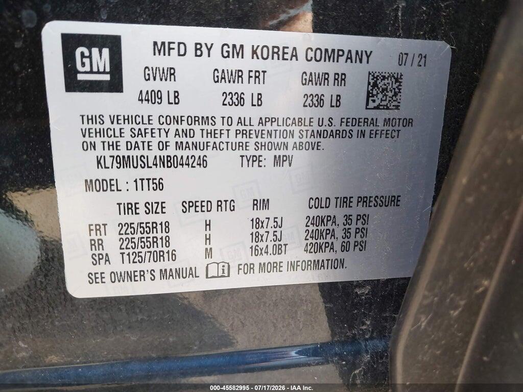 KL79MUSL4NB044246 2022 CHEVROLET TRAILBLAZER photo no. 9
