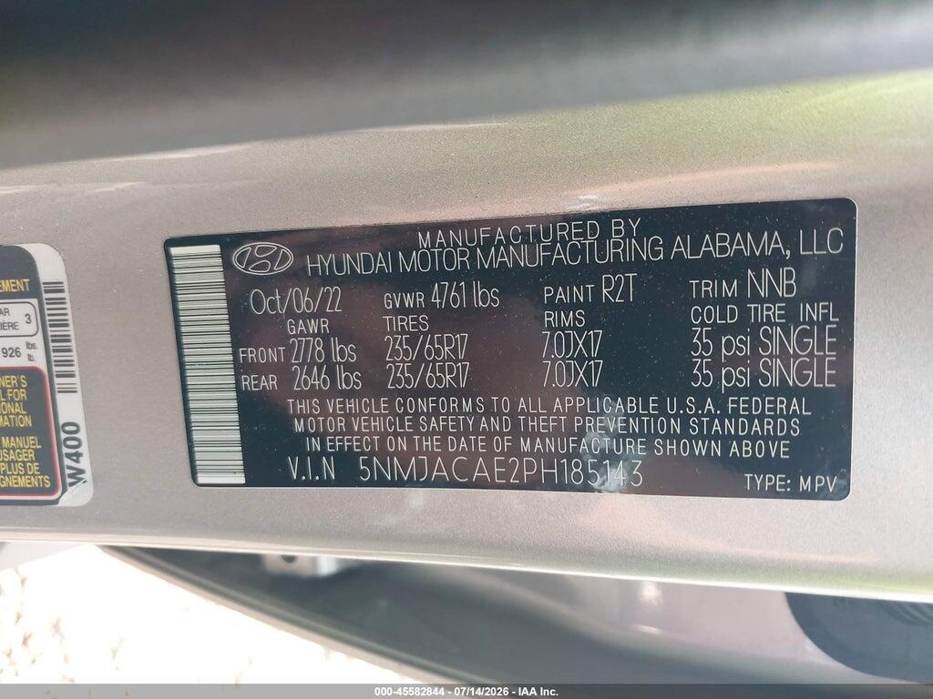 5NMJACAE2PH185143 2023 HYUNDAI TUCSON photo no. 9