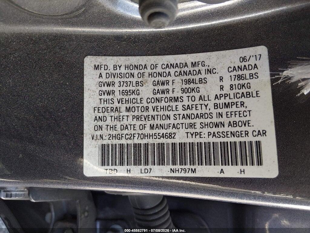 2HGFC2F70HH554682 2017 HONDA CIVIC photo no. 9