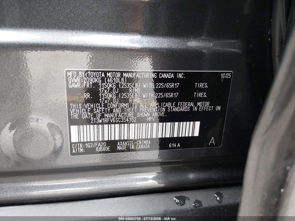 2T3W1RFV6SC354152 2025 TOYOTA RAV4 photo no. 9
