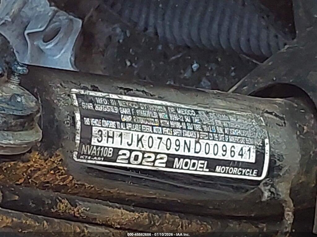 3H1JK0709ND009641 2022 HONDA NVA110 photo no. 10