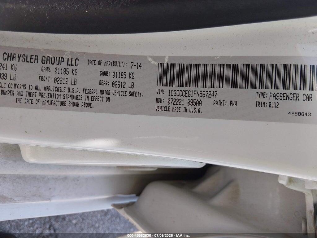 1C3CCCEG1FN567247 2015 CHRYSLER 200 photo no. 9