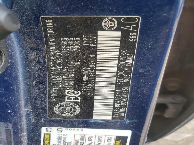 2T1BR32EX8C899461 2008 TOYOTA COROLLA photo no. 12