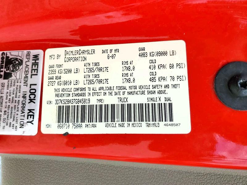 2007 DODGE RAM 2500 ST/SLT — Фото 12 из 12