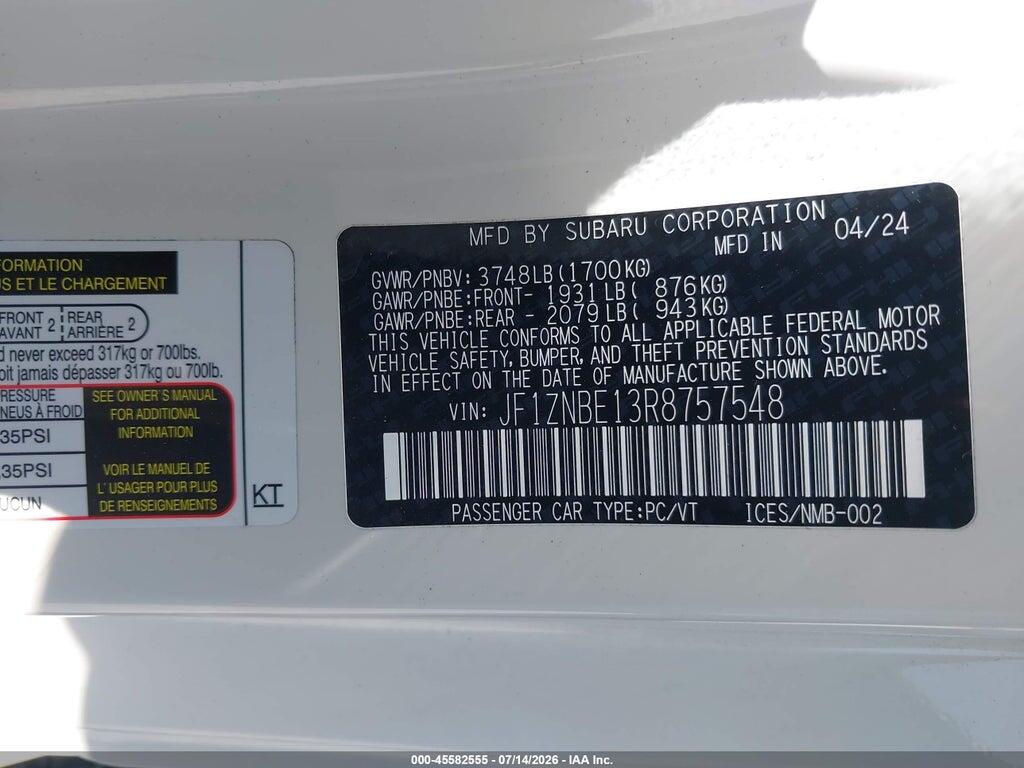 JF1ZNBE13R8757548 2024 TOYOTA GR86 photo no. 9