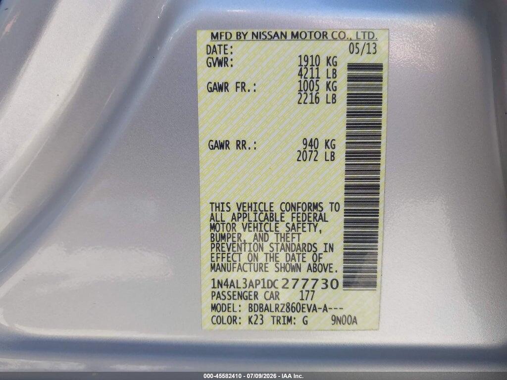 1N4AL3AP1DC277730 2013 NISSAN ALTIMA photo no. 9