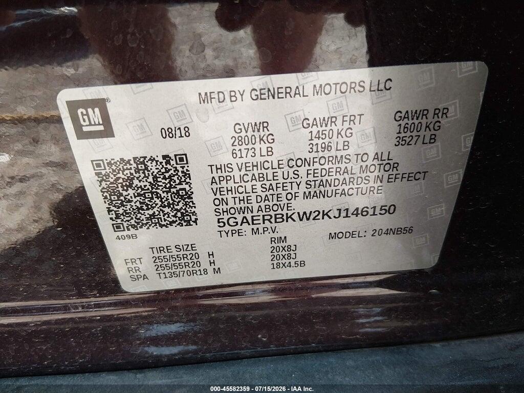 5GAERBKW2KJ146150 2019 BUICK ENCLAVE photo no. 9