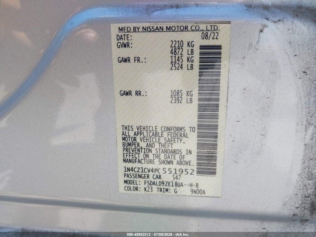 1N4CZ1CV4PC551952 2023 NISSAN LEAF photo no. 9