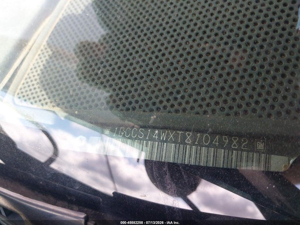 1GCCS14WXT8104982 1996 CHEVROLET S TRUCK photo no. 9