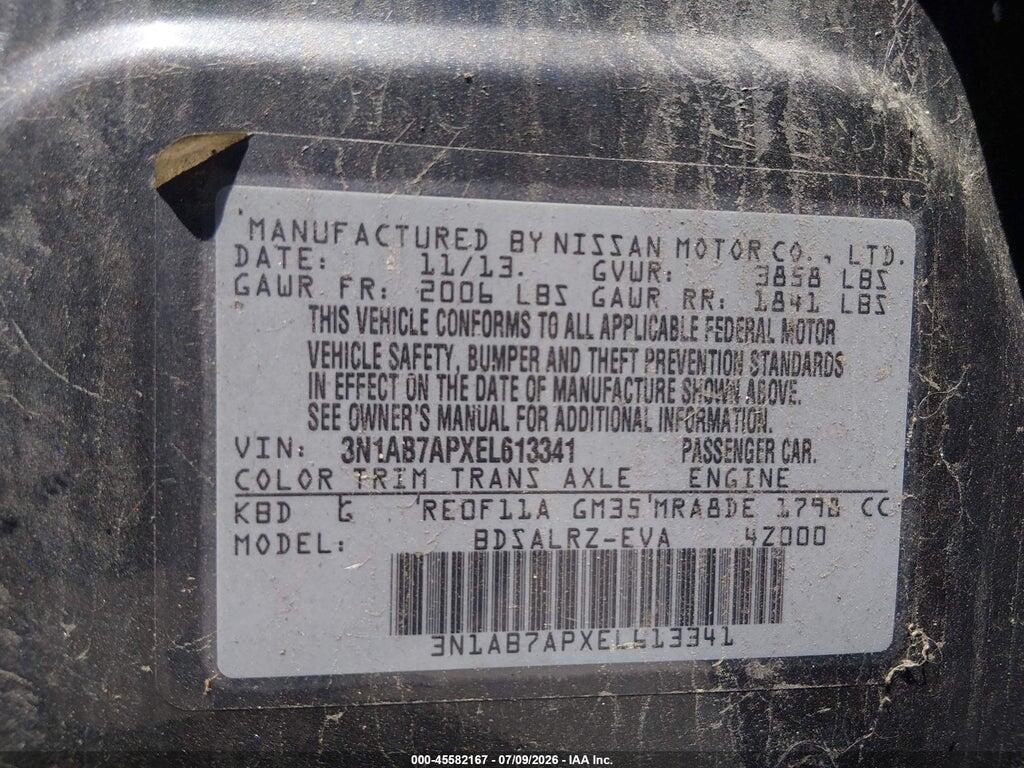 3N1AB7APXEL613341 2014 NISSAN SENTRA photo no. 9