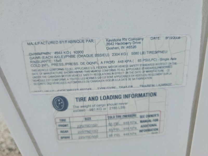 4YDF29R237L601048 2007 KEYSTONE TRAILER photo no. 10