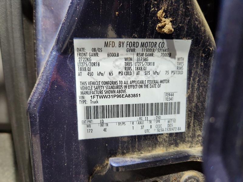 2006 FORD F350 SRW SUPER DUTY — Фото 12 из 12