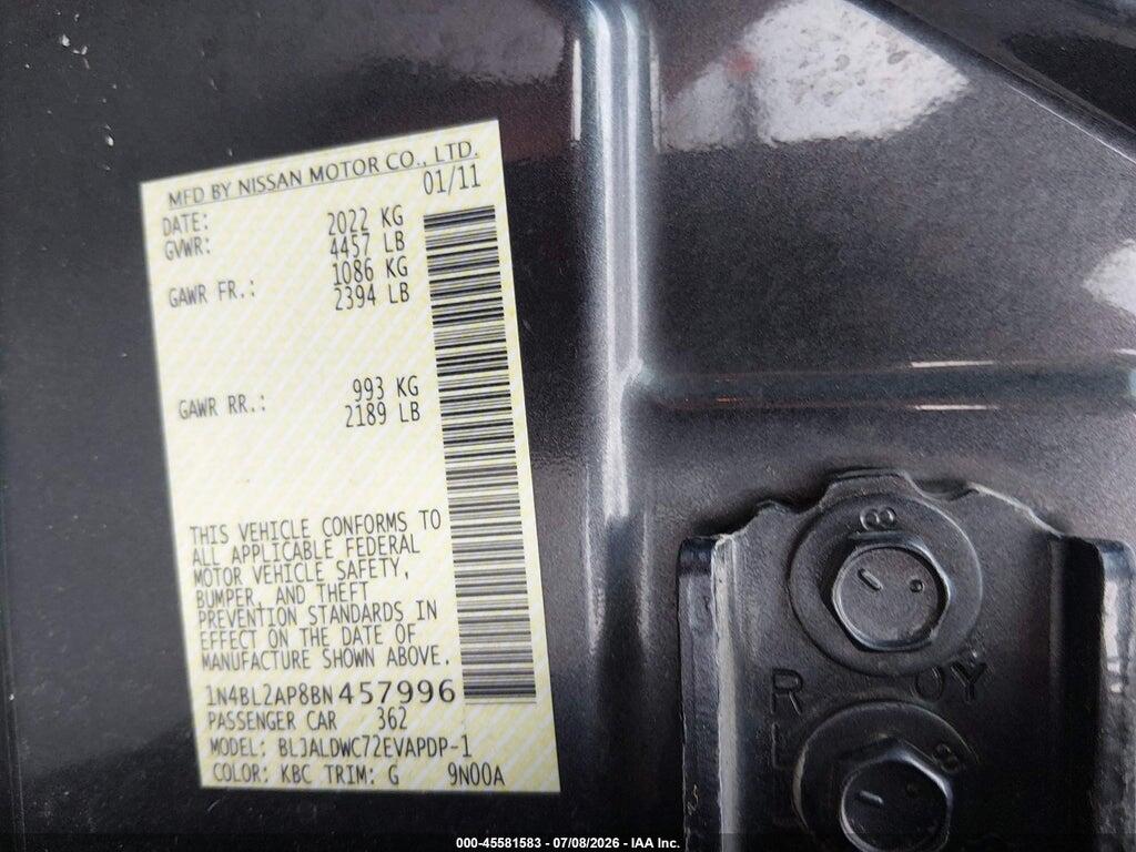 1N4BL2AP8BN457996 2011 NISSAN ALTIMA photo no. 9