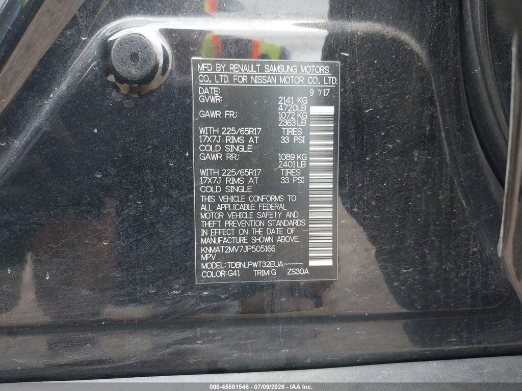 KNMAT2MV7JP505166 2018 NISSAN ROGUE photo no. 9