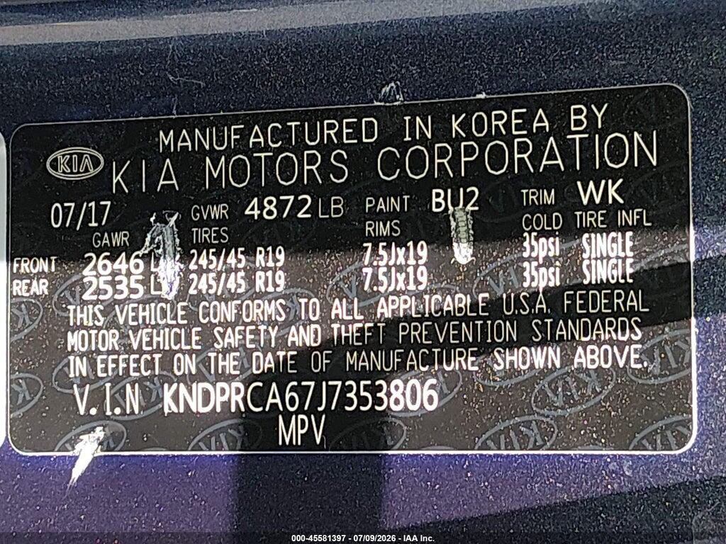 KNDPRCA67J7353806 2018 KIA SPORTAGE photo no. 9