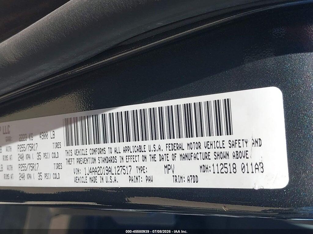 1J4AA2D19AL127517 2010 JEEP WRANGLER photo no. 9