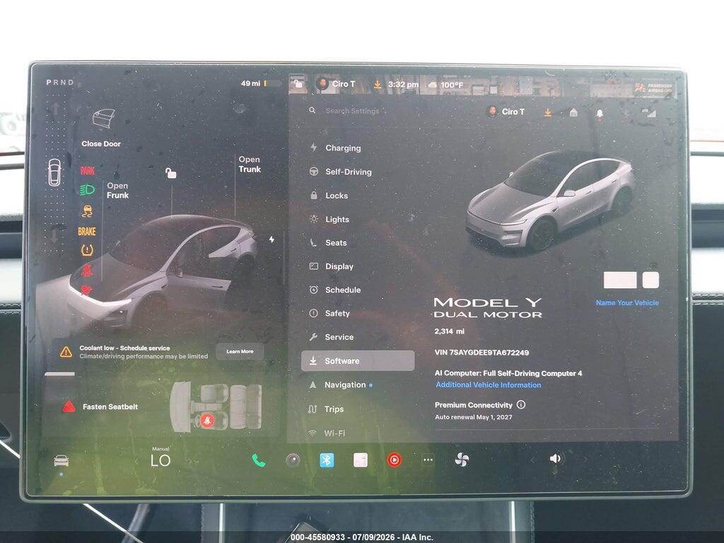 7SAYGDEE9TA672249 2026 TESLA MODEL Y photo no. 7