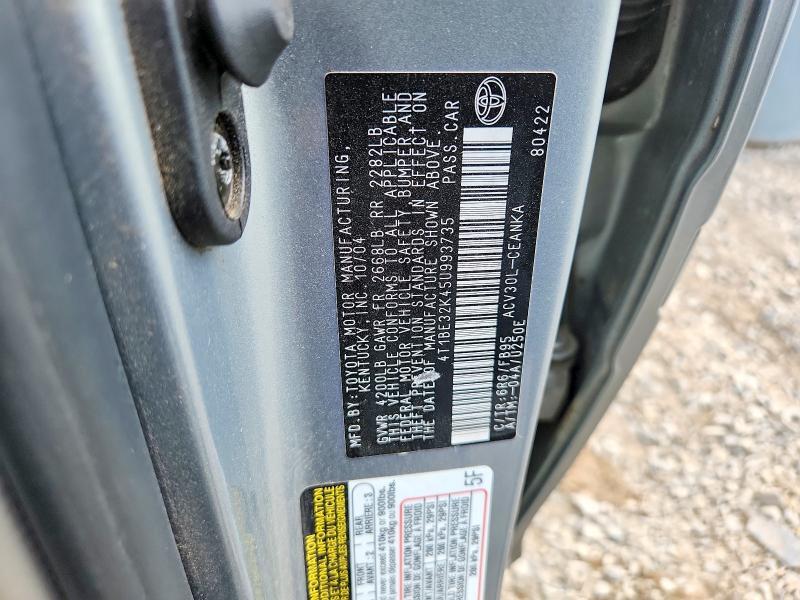 2005 TOYOTA CAMRY 4D S — Фото 12 из 12