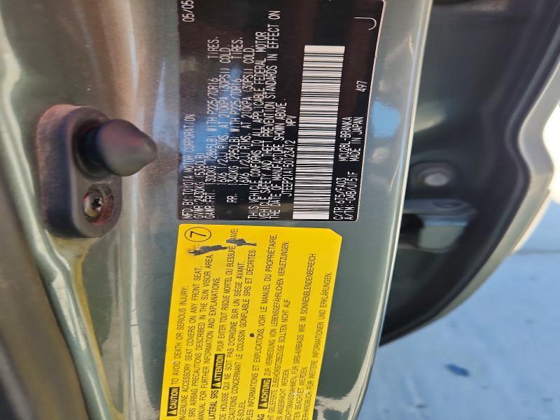 JTEEP21A150123412 2005 TOYOTA HIGHLANDER photo no. 12