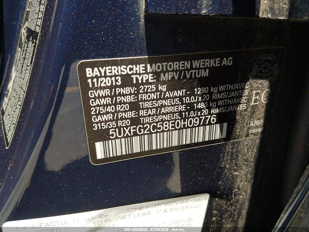 5UXFG2C58E0H09776 2014 BMW X6 photo no. 9