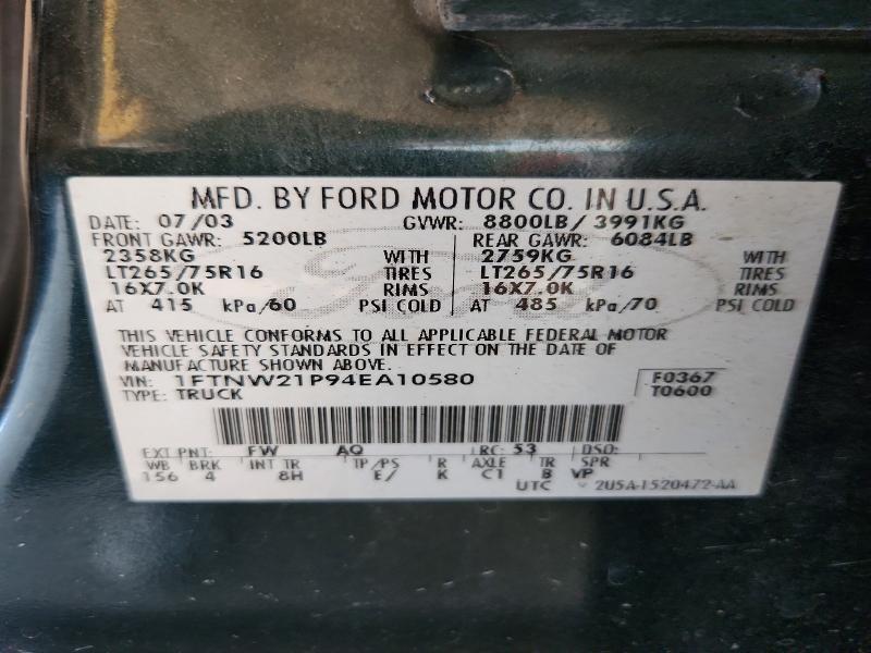 2004 FORD F250 SUPER DUTY — Фото 12 из 12