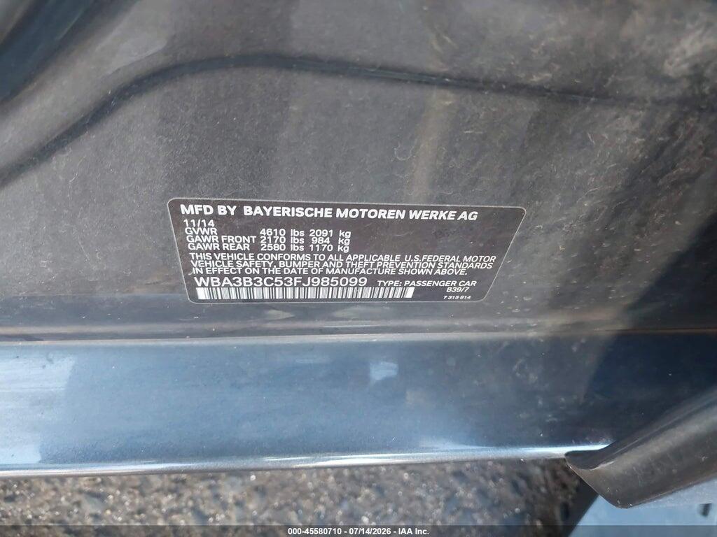 WBA3B3C53FJ985099 2015 BMW 328I photo no. 9