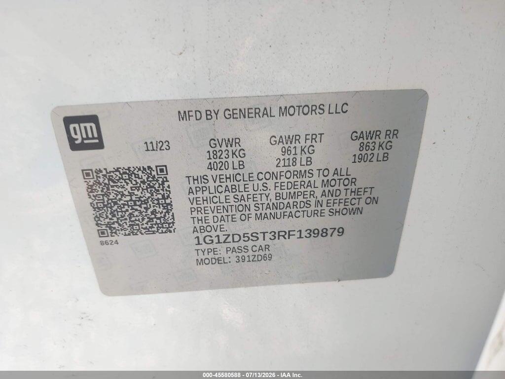 1G1ZD5ST3RF139879 2024 CHEVROLET MALIBU photo no. 9