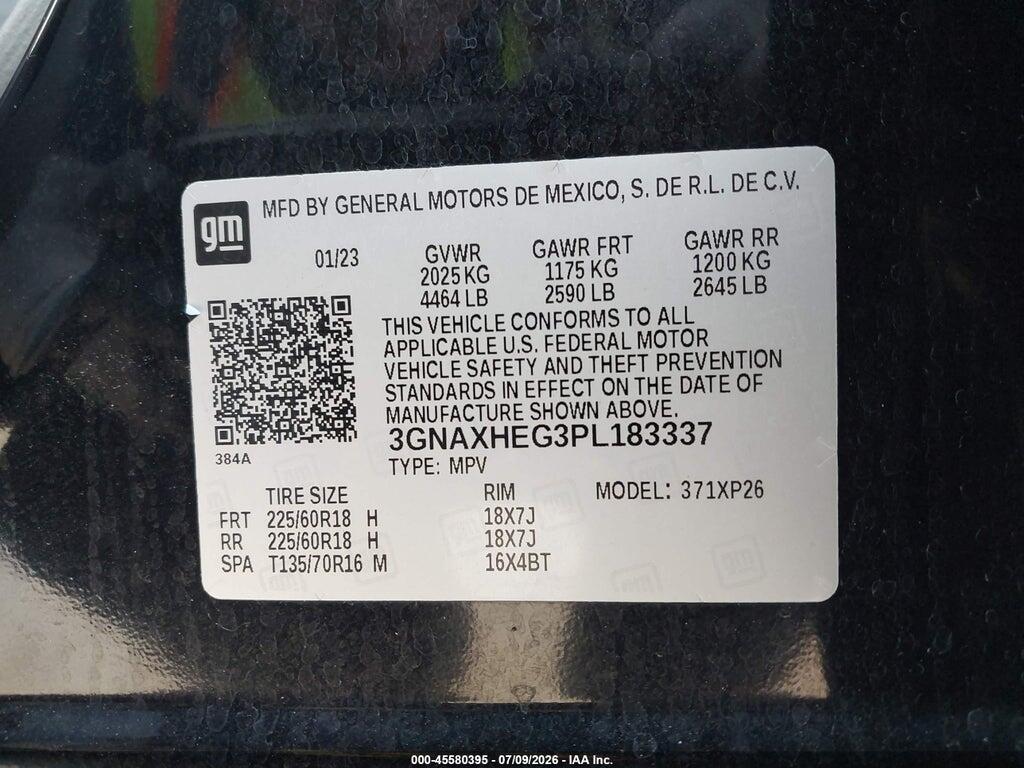 3GNAXHEG3PL183337 2023 CHEVROLET EQUINOX photo no. 9