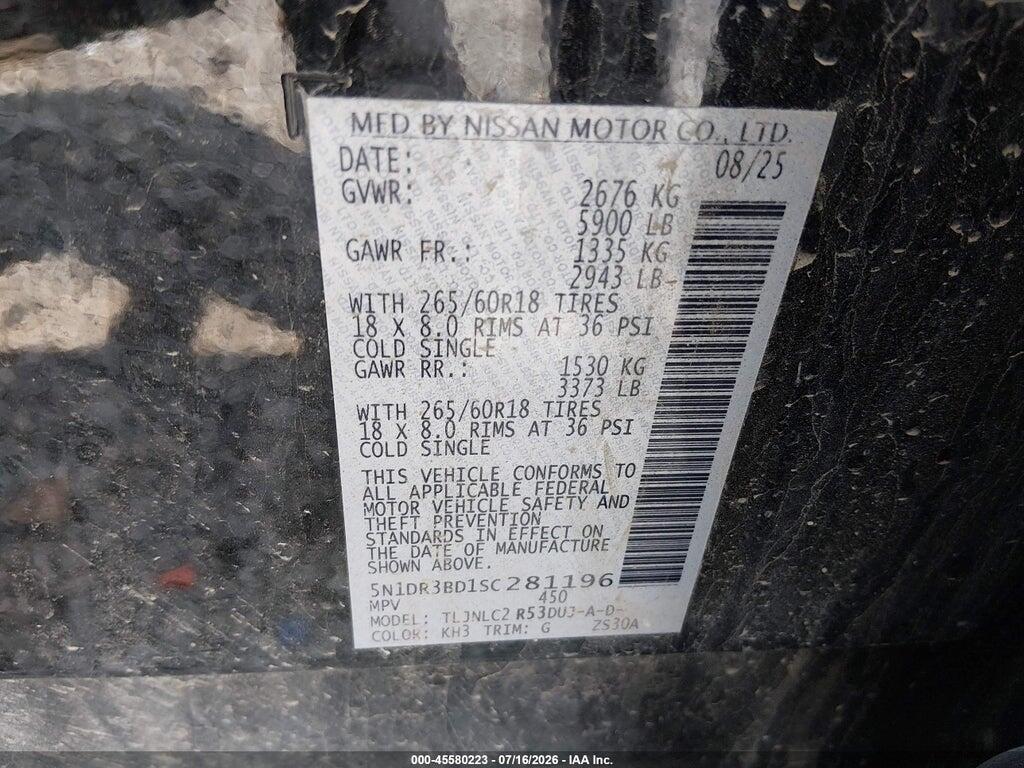5N1DR3BD1SC281196 2025 NISSAN PATHFINDER photo no. 9