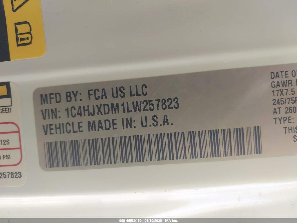 1C4HJXDM1LW257823 2020 JEEP WRANGLER UNLIMITED photo no. 9