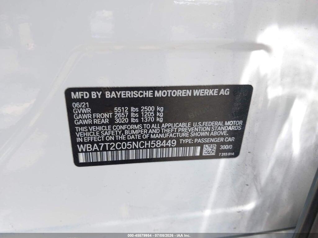 WBA7T2C05NCH58449 2022 BMW 740 photo no. 9