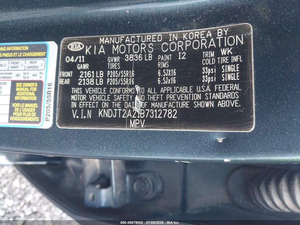 KNDJT2A21B7312782 2011 KIA SOUL photo no. 9